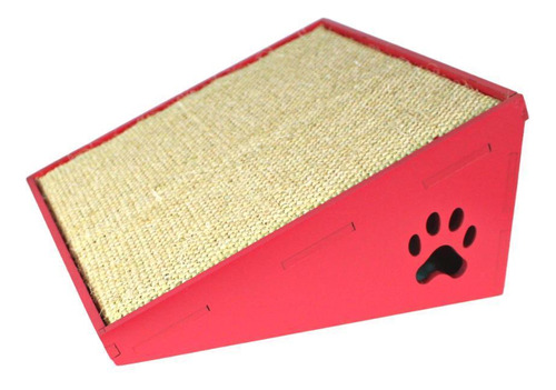 Rampa Arranhador Gatos Feito Madeira E Sisal 12cm Cor Rosa