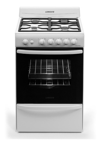 Cocina A Gas Longvie 18501bf 56cm Blanca Encendido Una Mano