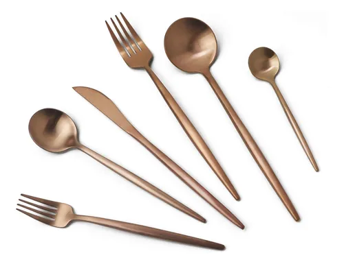 comprar Juego De Cubiertos De Oro Rosa Jashii Juego De Cubiertos De
