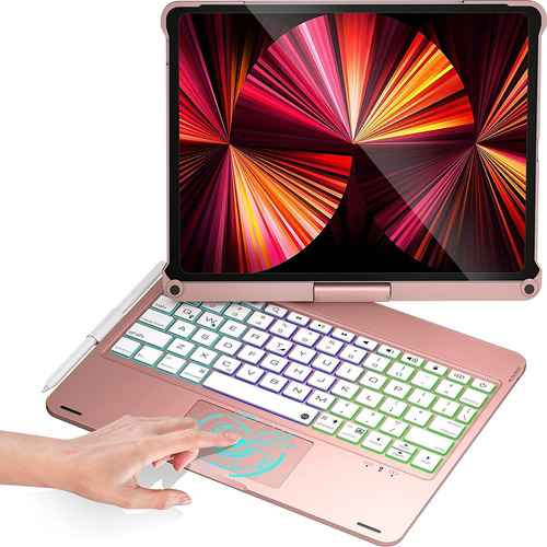 Funda Con Teclado Para iPad Pro 11 (ver Modelos) Rose Gold