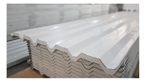 Telha Trapézoidal Sanduiche Galvalume Termoacústica 1m2