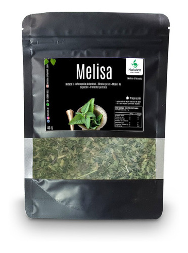Melisa (toronjil) Hierba Seca 100% Natural 40 G