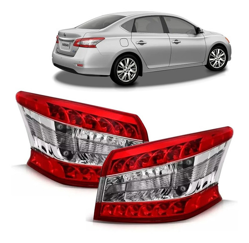 Par Lanterna Traseira Sentra 2014 2015 2016 Com Led Promoção