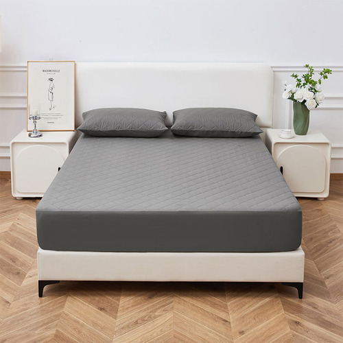 Funda De Colchón Tamaño Queen 100 % Impermeable De 200 X 150 Gris Matrimonial