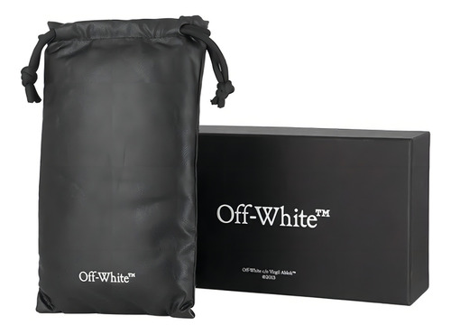 Óculos De Sol Off White Fillmore Black Oeri124 1007-49 Cor Preto Armação Preto Haste Preto Lente Cinza