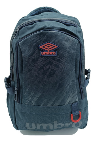 Mochila Marca Umbro: 5 Compartimentos + 2 Bolsas Laterales