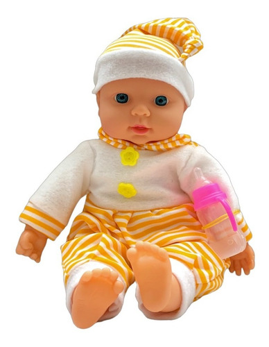 Imagen 2 de 3 de Bebe En Mamadera Con Sonido Bebote Con Ropa Muñeca