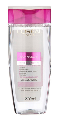 Imagen 2 de 5 de Agua Micelar L´oréal Paris Hidra Total 5 X 200ml