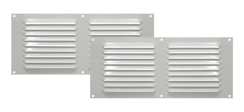 Kit 2 Grades Ventilação De Alumínio Branca 35x20cm Itc