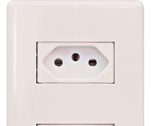 Kit C/2 - Conjunto Steck Linha Stella Com Placa 2 Tomadas...