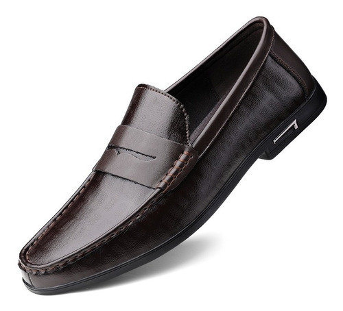 Zapatos De Cuero Moda Casual Hombres Boda Trabajo Mocasines