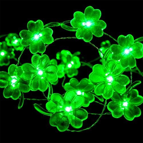 Kaisnova Decorative Light St. Patrick's Day Luces Shamrocks