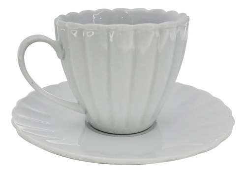 Set X6 Taza Con Plato De Cerámica 150 Ml