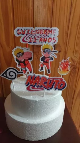 Topo de bolo naruto  Festa infantil naruto, Bolo naruto, Naruto