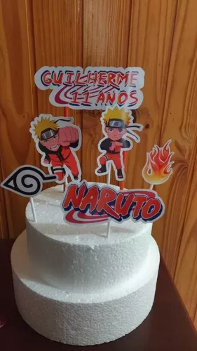 Topo de bolo Naruto  Bolo naruto, Festa infantil naruto, Aniversário naruto