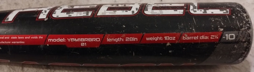 Bat Beisbol Inf Rawlings Rebel 28pul/18oz/barril 2 1/4 (-10) (Usado)