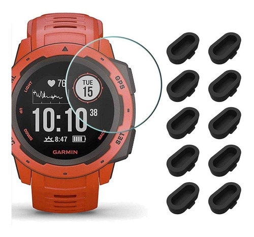 10 2 Paquete Garmin Protector De Pantalla Instinto Y Pr...