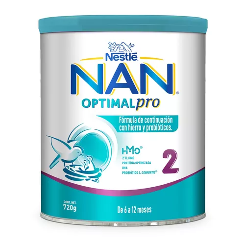 Leche de fórmula en polvo Nestlé Nan Optipro 2 en lata de 1 de 720g - 6 a  12 meses