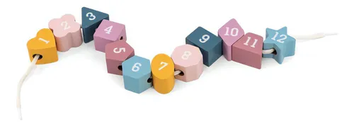 Juego Reloj Madera Encastre-enhebrado Polarb Cadaques Kids
