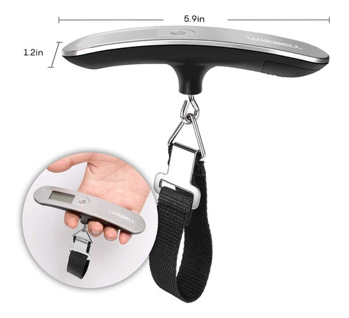 Imagen 3 de 8 de Balanza Digital Luxebell, Para Equipaje, Hasta 50 Kg