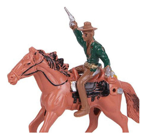 Juego De 8 Juguetes De Vaquero De Caballos Para Decoración