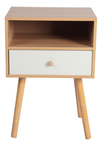 Mesita De Noche De Madera Minimalista Moderna De Doble Capa