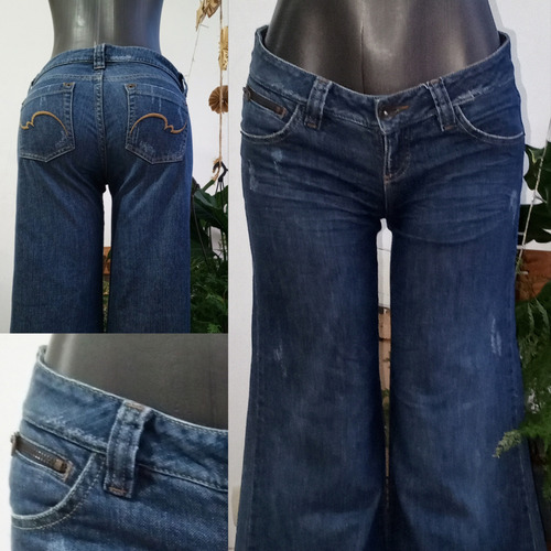 Jeans Nafnaf Original Denim Mujer Largo Bota Ancha (Usado)