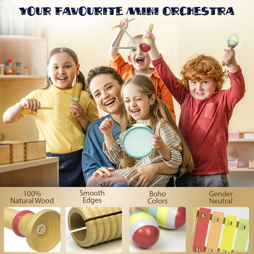 Set De Instrumentos Musicales Miniartis Baby Montessori 1-3