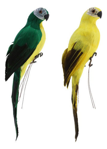 2pcs Espuma Artificial Aves Escultura De Jardín Decoración