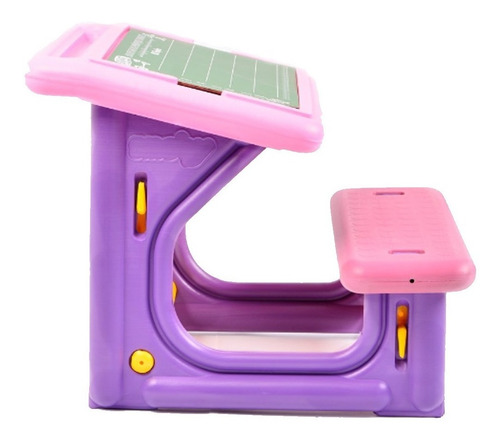 Imagen 3 de 7 de Pupitre Mesa Escolar Pizarron Porta Utiles Rodacross Nena