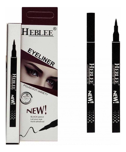 Delineador Heblee Liquido Plumon Unisex Tattoo Ojo Negro Eye