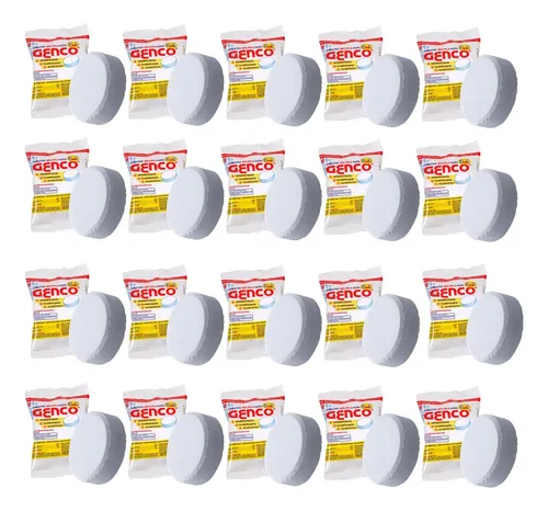 Kit Com 20 Unidades De Pastilhas Genco 3 Em 1 Tabletes Para Pisci...