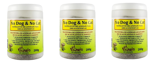 Kit 03 Repelente Cães Gato No Cat Dog  Areas Externas 200g