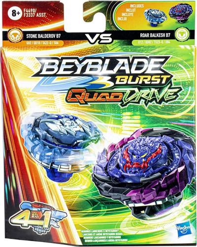 Imagen 1 de 3 de Beyblade Quaddrive Stone Balderov B7 & Roar Balkesh B7