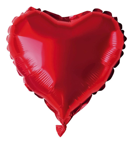 Globo Metalico Corazon Regalo 14 Febrero Fiesta 40c Mylin 1p Color Rojo