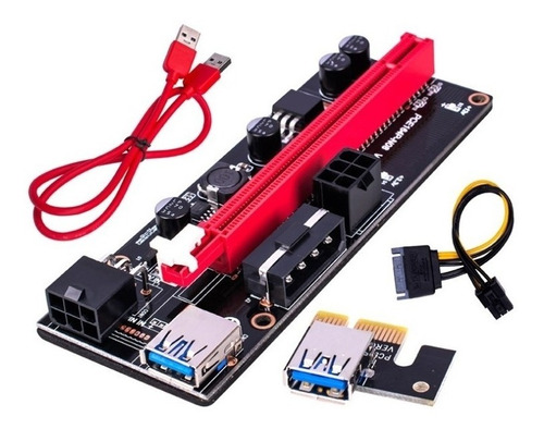 Riser Pci-e 16x A 1x Usb 60cm V009s Version 9s Gold