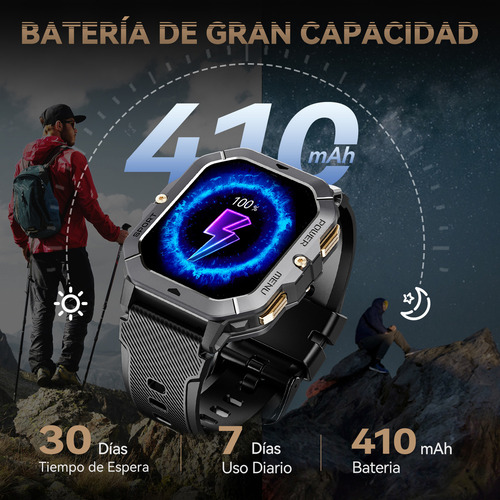 Smartwatch Tank Uso Rudo Con Inteligencia Artificial Ia Ip68