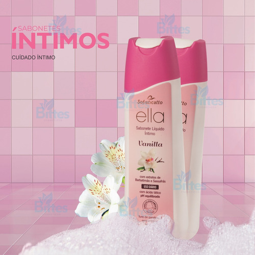 Kit 10 Sabonetes Íntimo Ella Sofisticatto Vanilla Atacado