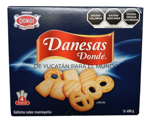 1 Caja Galletas Danesas Dondé De 480g C/u