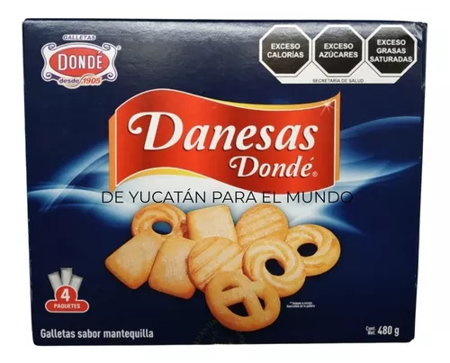 4 Cajas Galletas Danesas Dondé De 480g C/u