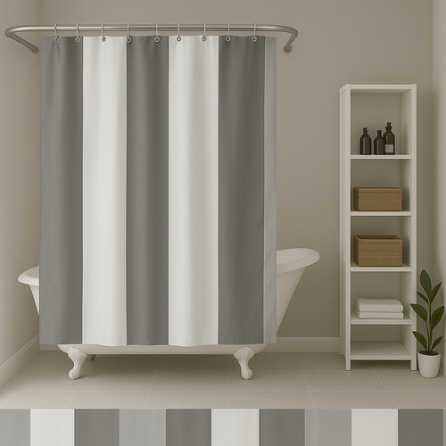 Cortina De Baño-diseño-70 Micrones-antihongos-peva Blanco Calma Urbana