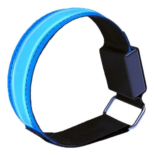 Pack 6 Pulsera Led Azul Para Corredor Brazalete Reflejante