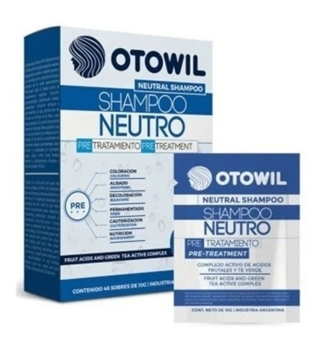 Imagen 6 de 6 de Shampoo Neutro Pre Tratamiento Antioxidante Otowil Caja X48u
