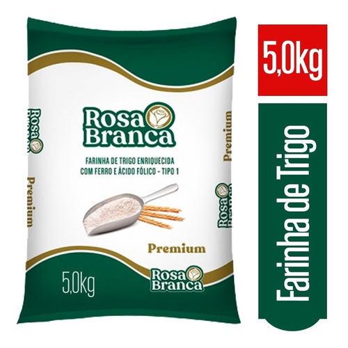 Farinha De Trigo Especial Rosa Branca Premium 5kg