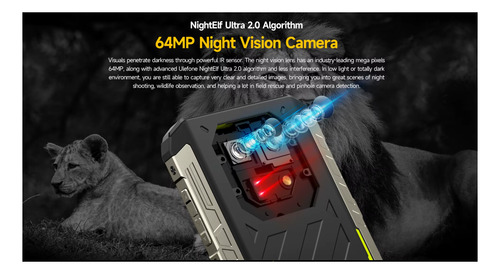 Smartphone Armor 22 16 Gb Ram + 128 Gb Rom + Vision Nocturna De Alta Resolución Uso Rudo Militar Dual Sim Nfc