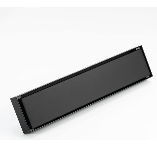 Rejilla Lineal 2 En 1 60x8x5,8 Cm Acero Inoxidable Negro Mat