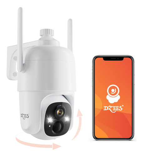 Dzees Cámara Wifi Al Aire Libre Alarma Sirena Ptz 360 Ai Con