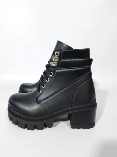 Borcego Bota Mujer Moda Con Plataforma 2021 Negro Line Up | Cuotas sin  interés