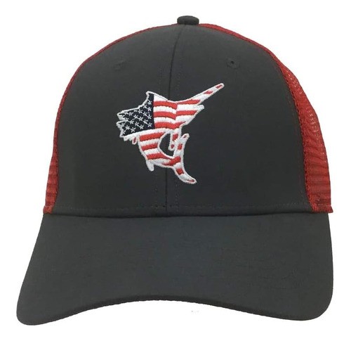 Heybo Outdoors Marlin Flag Gorra De Malla Trasera