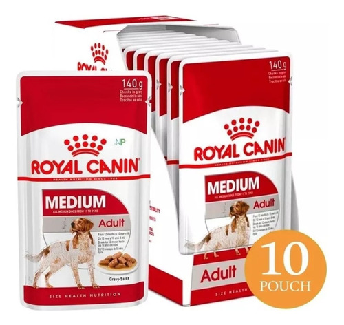 Alimento Humedo Pouch Royal Canin Medium Adulto 10un. 